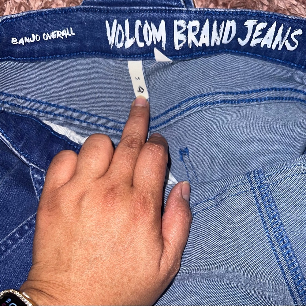 Volcom Brand Denim Banjo Overalls - Picture 5 of 12